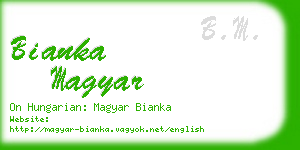 bianka magyar business card